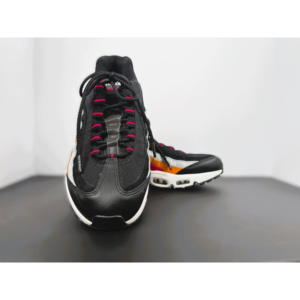 Nike Air Max 95 Essential Ocean Cube Kumquat Black Mens Sz 8 Athletic AT9865-002